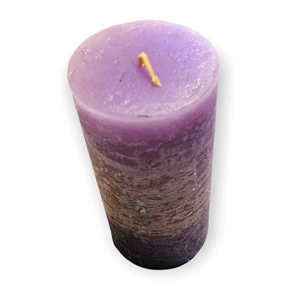 Handcrafted Timber Scented Candle (Purple/Gold)‎
